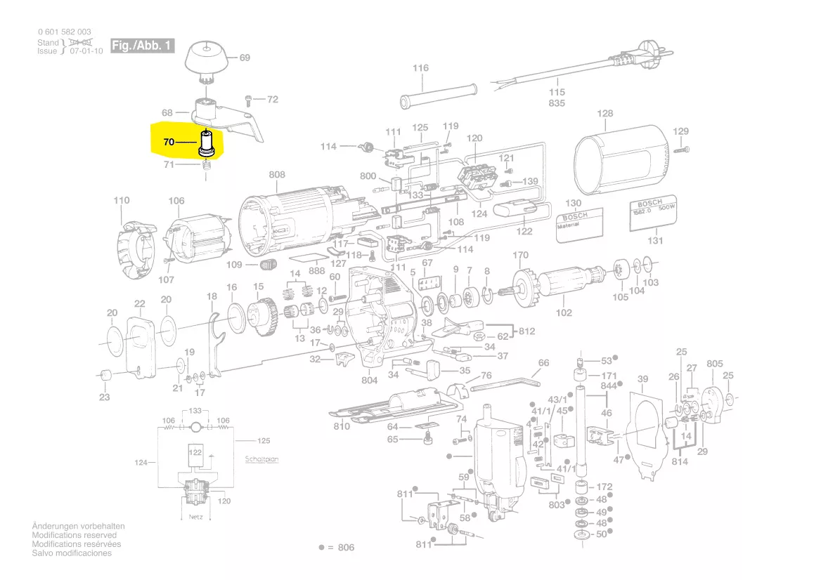 douille poignée réf. 2 600 421 000 BOSCH